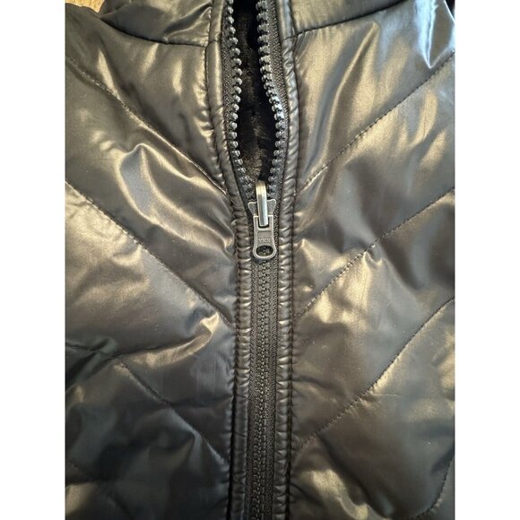 Nicole Miller Reversible Plush Faux Fur Quilted Smooth Black Vest Women Small - Picture 8 of 9